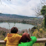 Vista dall'alto dei Laghi di Monticchioo