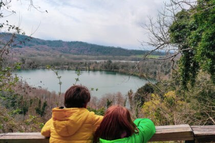 Vista dall'alto dei Laghi di Monticchioo