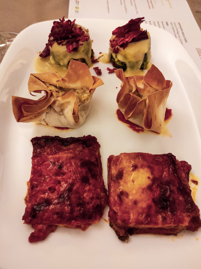 Antipasto caldo dal ristorante il riccio