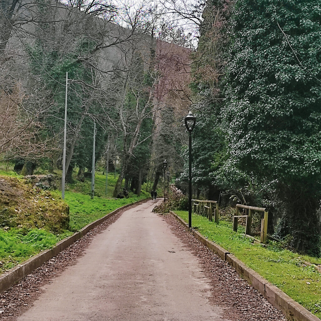 Il percorso asfaltato intorno al lago di monticchio