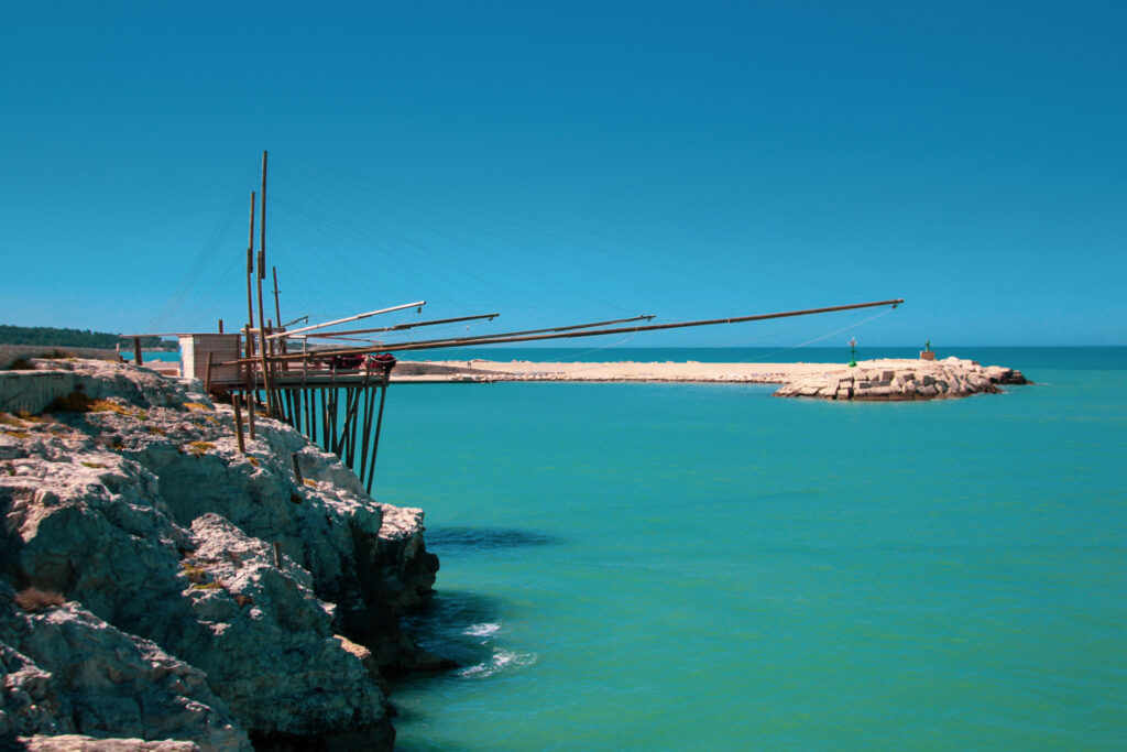 Il trabucco di Sant'Andrea vicino il porto di Vieste