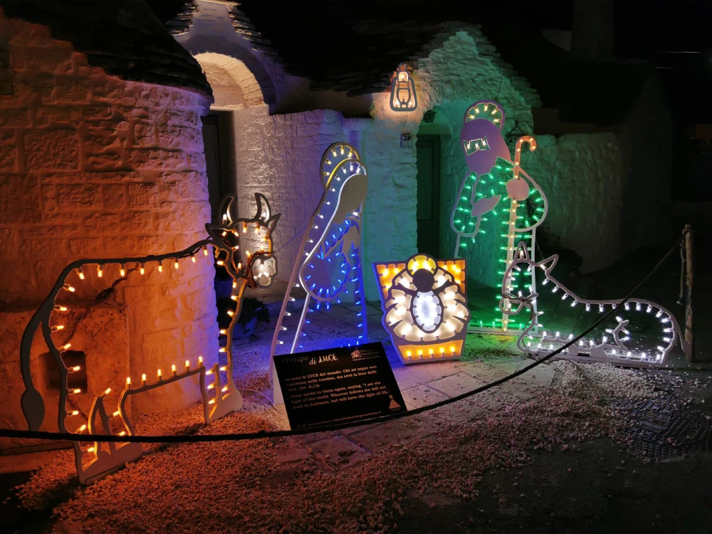 Presepe di luce ad Alberobello